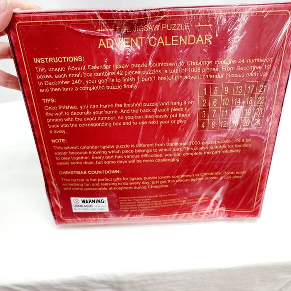 Advent Calendar 1008 Piece Christmas Jigsaw Puzzle  27.5" x19.7" Countdown Fun - Picture 11 of 12